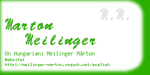 marton meilinger business card